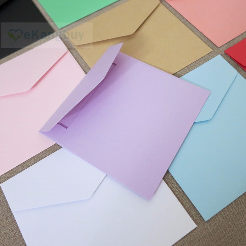 50pcs 127x127mm(5" x 5") Color Paper Envelope CD Storage Sleeve