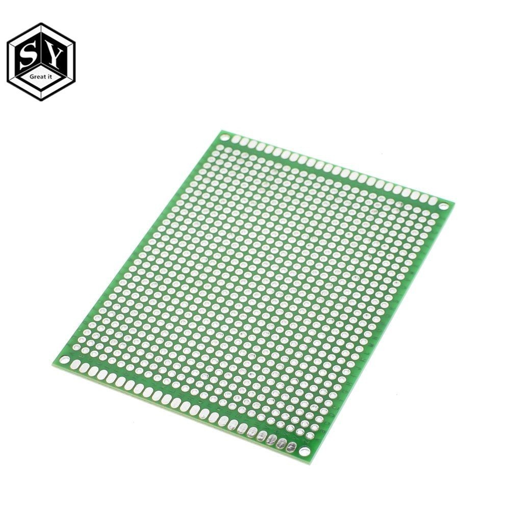 1pcs 7x9 cm PROTOTYPE PCB 7*9cm panel double coating/tinning PCB Universal Board double Sided PCB 2.54MM board Green