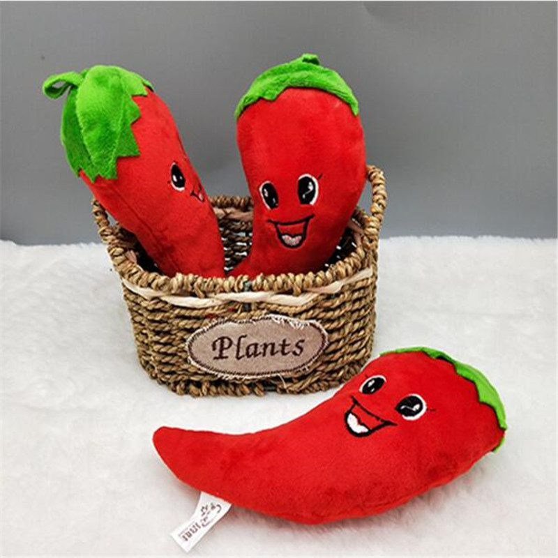 New 1PCS 20CM Red Simulation Pepper Plush Toy PP Cotton Filled Simulation Vegetable Pendant Fun Hot Sale Cheap HANDANWEIRAN