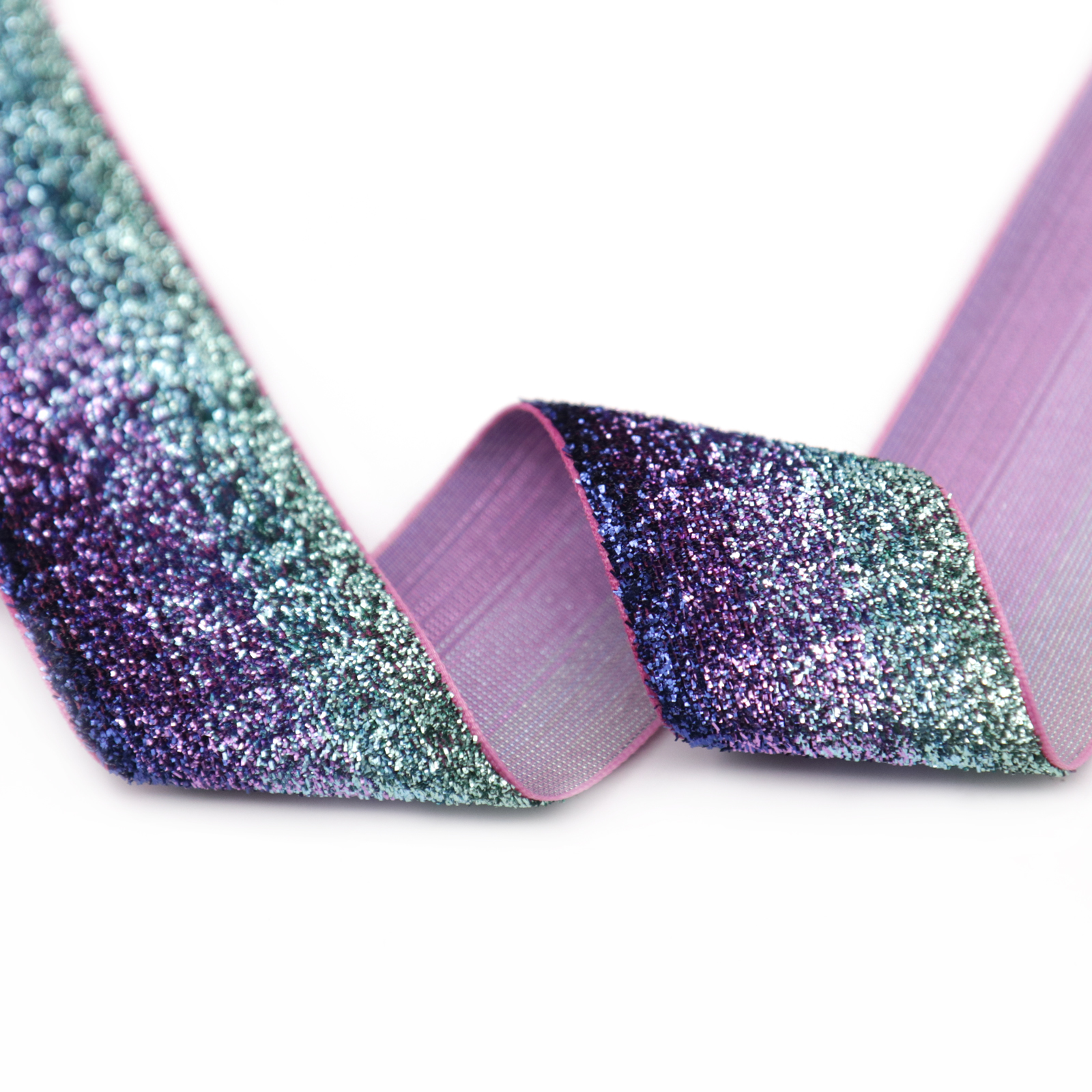 5Yard Shiny Rainbow Glitter Fold Over Ribbon for Wedding Decor Material DIY Apparel Sewing Band Arts Crafts & Sewing