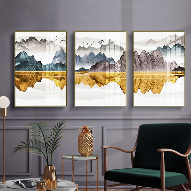 New Chinese Landscape Painting Abstract Style Canvas Painting Art Print Poster Picture Wall Living Room Home Decor