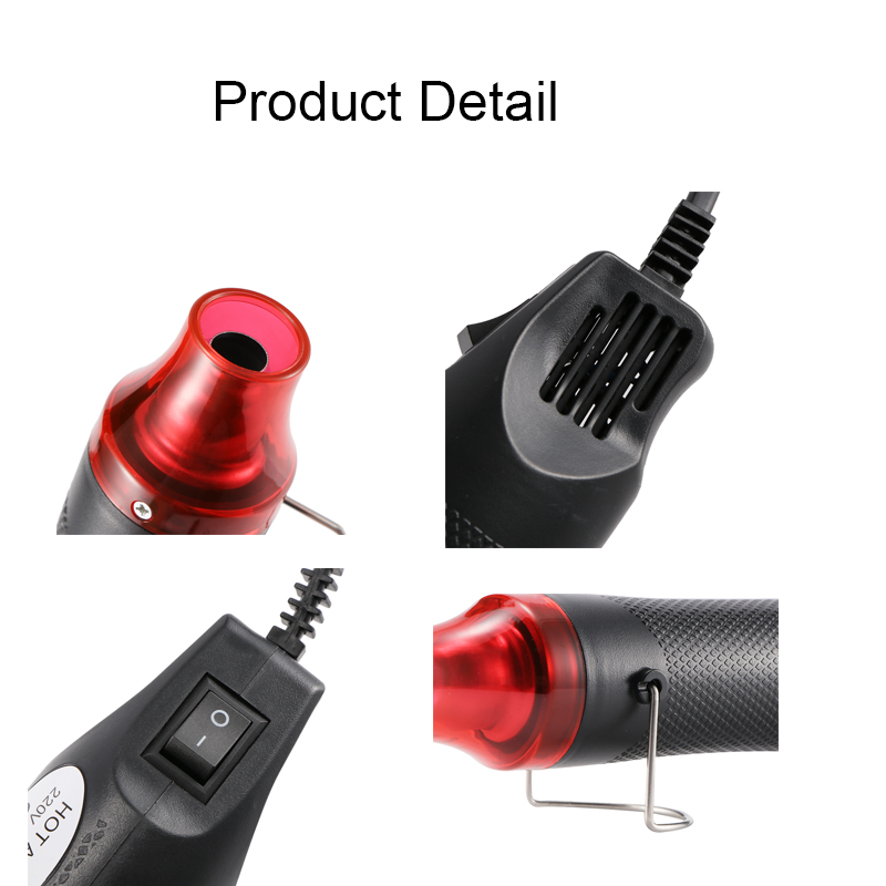 Heat Gun 110/220V 300W Power MAX 200 Temperature DIY Use Electric Power Tool Portable Digital Mini Hot Air Gun With Seat Shrink