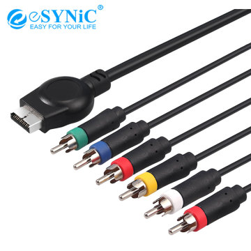 eSYNiC Component AV Cable Set for PS3 Support 480P Resolution on LCD Plasma & HDTV Component RCA Audio Video Cable For PS1