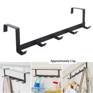 Door Hook Over-The-Door Hook Rack Metal 5 Hooks Hanger Storage Holder Hanging Coat Hat DurableHome Storage