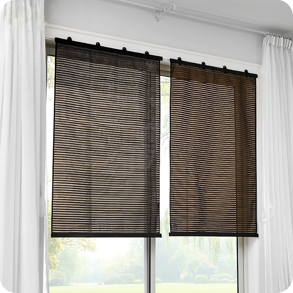 Self-adhesive Blinds For Window Door Shading Ventilated Shutter Bedroom Living Room Balcony Sun Shade Home Decoration 135cmx60cm