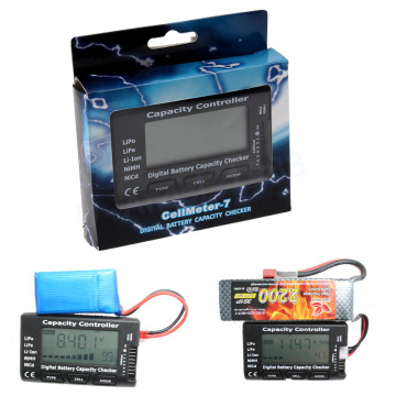 1/2/5/10pcs Digital Battery Capacity Checker RC CellMeter 7 For LiPo LiFe Li-ion NiMH Nicd Wholesale