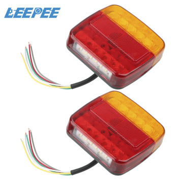 Turn Signal Indicator 26 LEDs Tail Light Trailer Truck Caravan Taillight 1 Pair Rear Reverse Brake Stop Lamp Number Plate Light