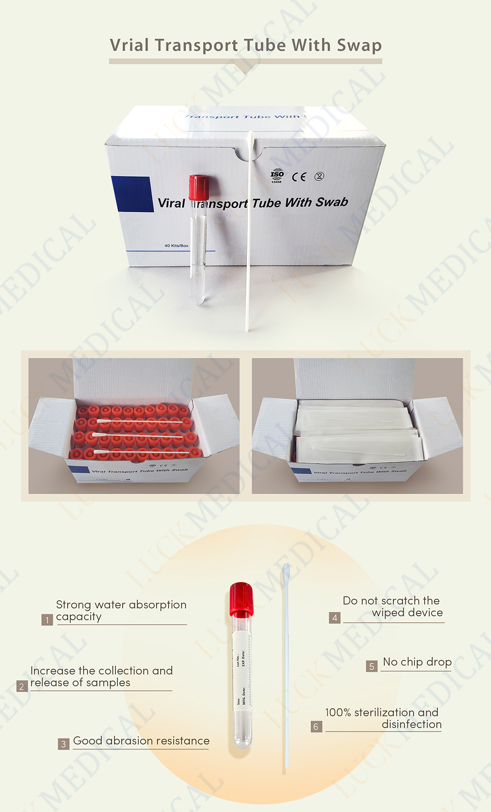 Vrial Transport tube and swab sampling collection-describetion
