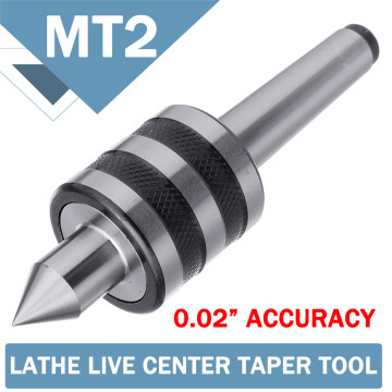 MT2 0.02 Inch Live Lathe Milling Center High Accuracy For Lathe Machine Revolving Centre Triple Bearing Drill Bit Mechanic Tools