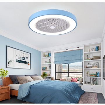 LED Mordern Bedroom Ceiling Fan Light with Remote Control Macaron Ultra-thin Nordic Lighting Living Room Modern Creative Lamp
