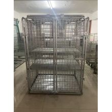Double door cage with lid and lock