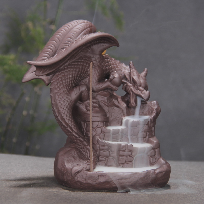 Backflow Incense Burner Dragon Pterosa Censer Holder Ceramic Stick Gifts Cone Censer Home Officer Decoration Crafts Dropshipping