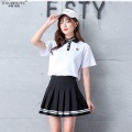 High Waist Pleated Skirt Kawaii Harajuku Skirts Women Girls Japanese Korean Girls Lolita A-line Short Skirt School Uniform Skirt