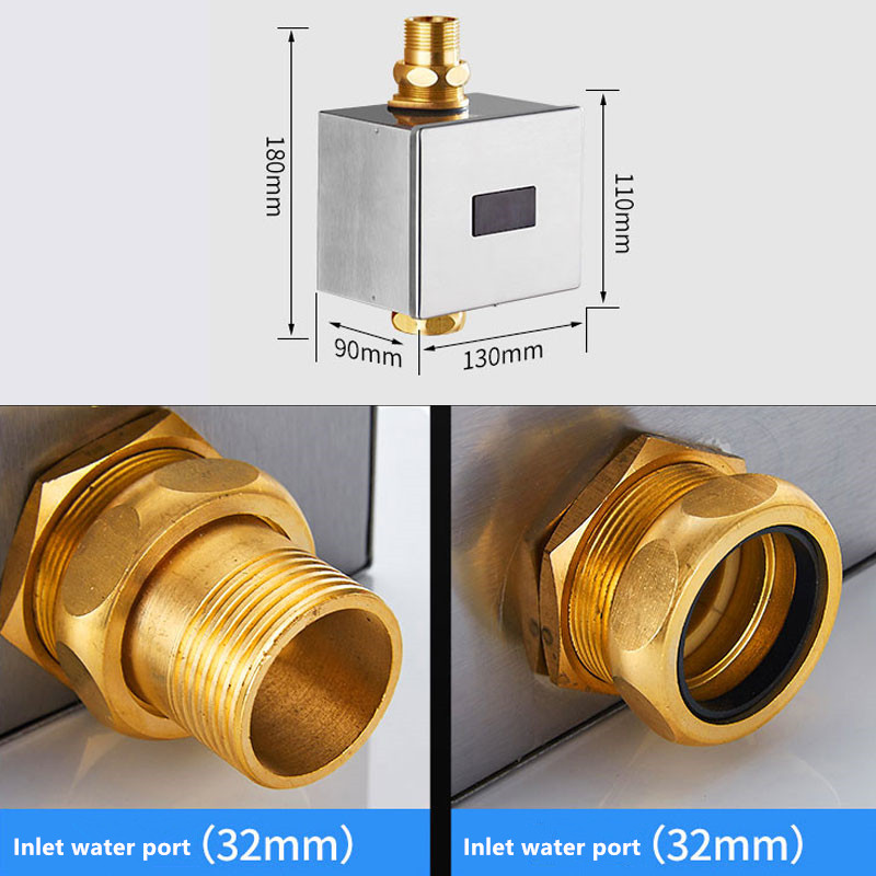 Surface mounted Stainless steel DC & AC Stool Automatic induction flush valve,toilet Squat Pan sensor Stool flusher valve,J18106