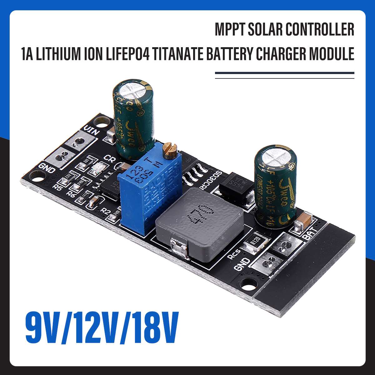 MPPT Solar Charge Controller Lithium ion LiFePO4 Titanate Solar Storage Battery Charger Controller DIY Module 9V 12V 18V New