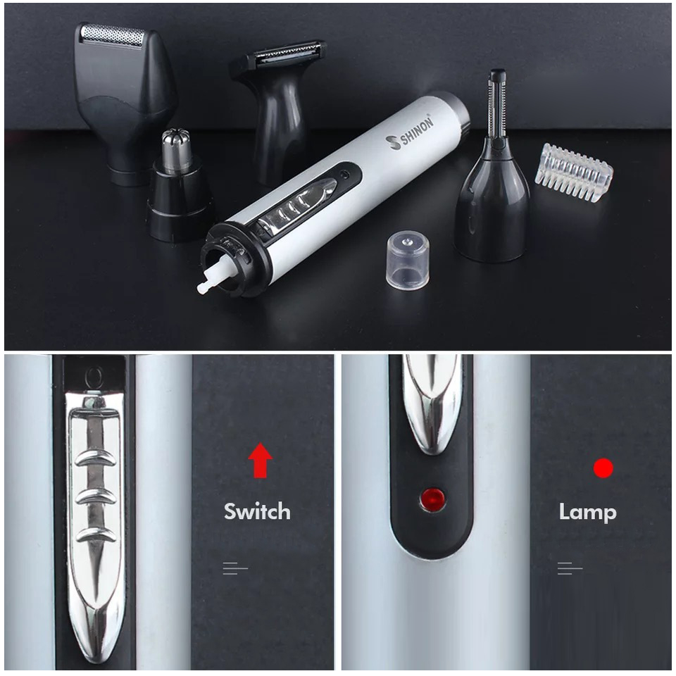 Rechargeable Nose Hair Trimmer Beard Shaver Women Eyebrow Trimmer Multifunctional 4 In 1 Electric Nose & Ear Trimmers 40D