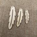 DIY Unfinished Wooden Earrings Blanks Feather Shape Blank Plywood Cut Out For Wood Project Making