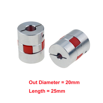 4pcs Aluminium Plum Flexible Shaft Coupling D20L25 5X8mm Motor Connector Flexible Coupler 5mm To 8mm