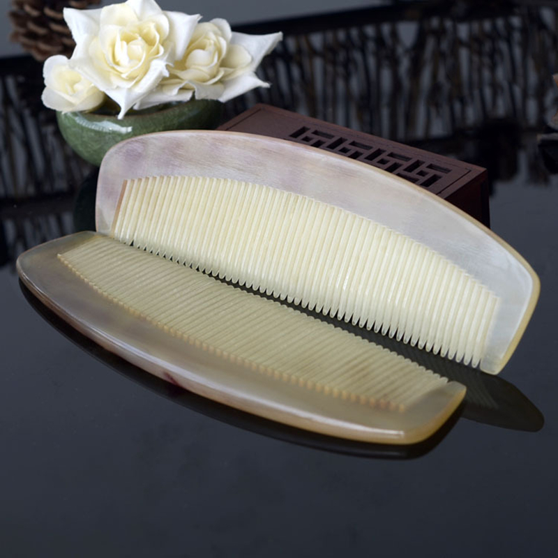 1PC Natural Anti-Static Hairbrush Handmade Sheep Horn Comb For Hair Several Health Care Massage Comb Hair Comb Gift G0924