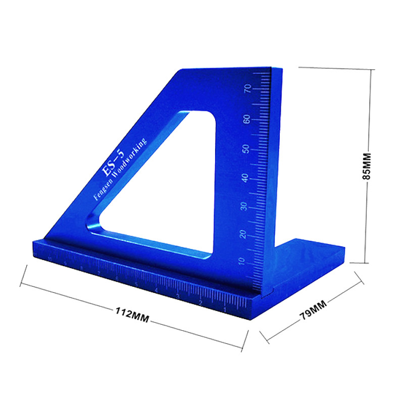 Woodworking Ruler Square Layout Miter Triangle Ruler 45 Degree 90 Degree Metric Gauge Measure Tools Woodworking Marking Tools