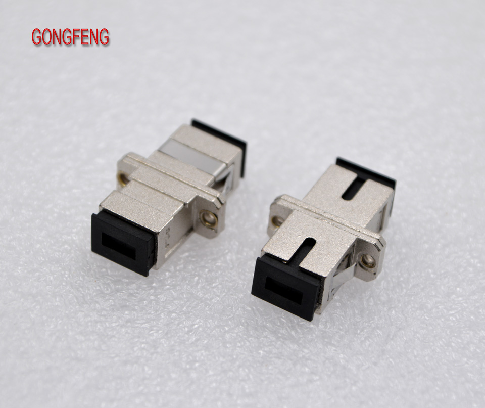 100PCS New Fiber Optic Adapter Connector Carrier-Class Metal Adapter SC-SC Flange Singlemode Simplex Coupler Special Wholesale