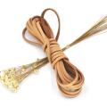 KALASO 2Yards(1.83M) Vintage Genuine Cowhide Cow Leather Cord Strip Flat Rope DIY Craft Jewelry Bag Leathercraft