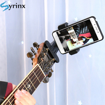 2020 New Guitar Head Clip Mobile Phone Holder Live Broadcast Bracket Stand Tripod Clip Head Support Desktop Music Guitar Holder