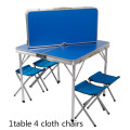 blue 1 table 4 chair