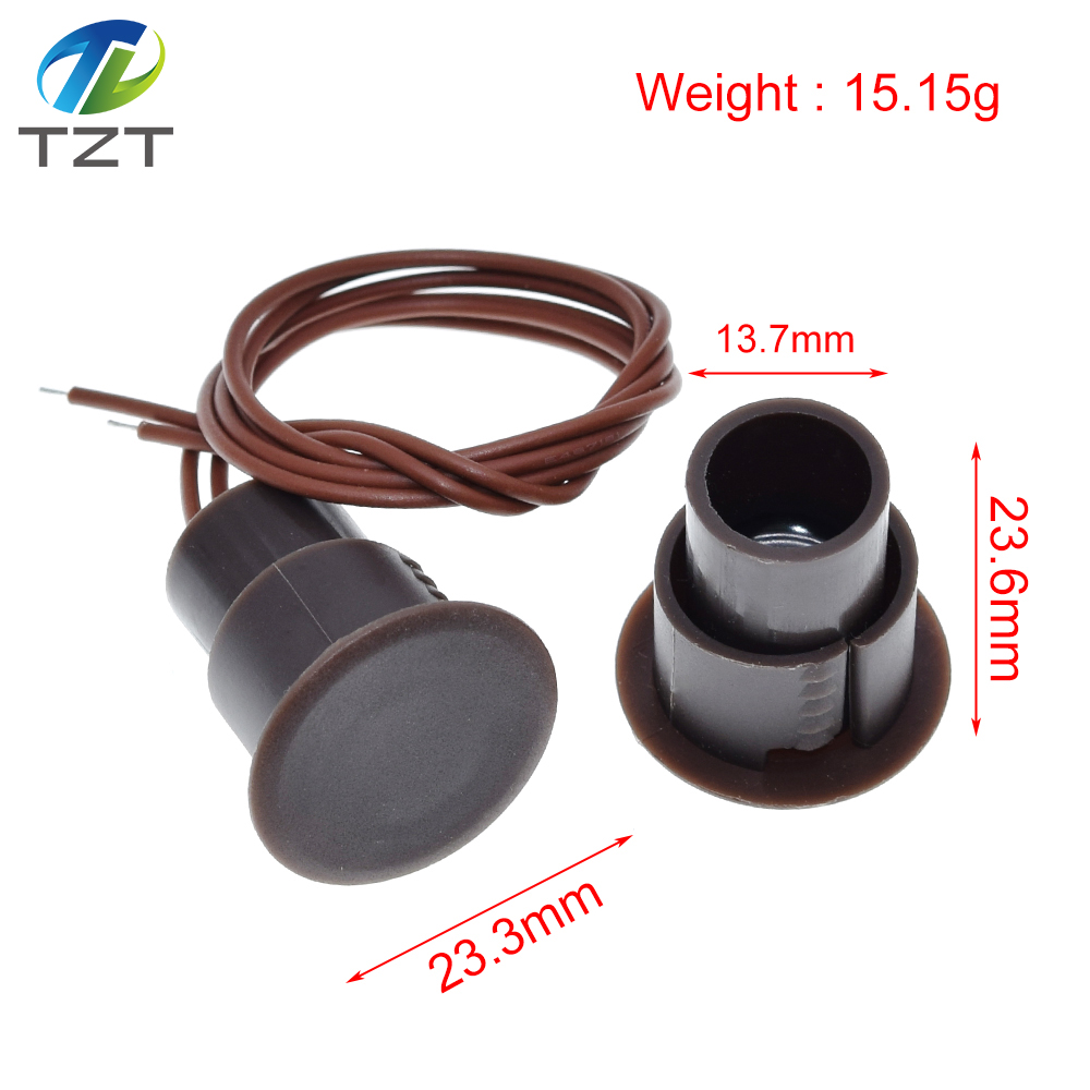 TZT RC-36 Wired Door Magnetic Switch Alarm Sensor Magnet Alarm Detector For Iron Gate Home Security Alarm System NC for Arduino