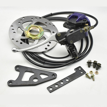 Universal Motorcycle Rear Brake Caliper Disc Brake Cable Assembly Kit Side 22mm Handlebar Hydraulic Brake Master Cylinder Lever