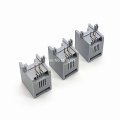 20pcs RJ11 4P4C Female PCB Mount Modular Plug/Jack Network Connector 4P Grey