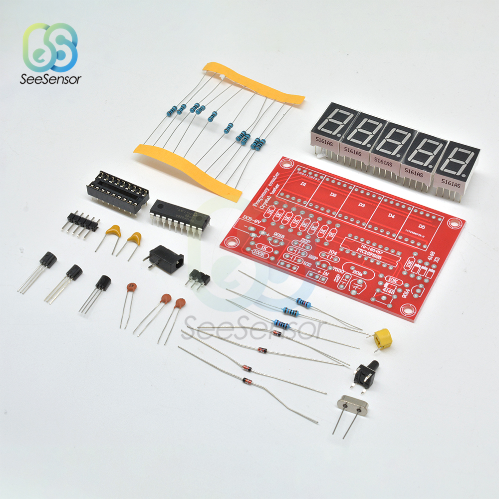 RF 1Hz-50MHz Crystal Oscillator Frequency Counter Meter Digital LED Tester Meter Digital Frequency Meter Module DIY Kits