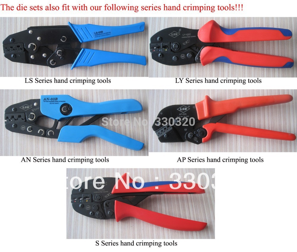 Crimping die set for LS LY AN AP S crimping tools cable pliers wire clamp multi replaceable crimp jaws (US $3/pcs)