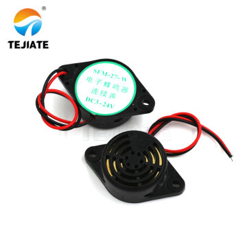 Black piezoelectric active buzzer DC 3v-24v universal electronic buzzer continuous sound sfm-27