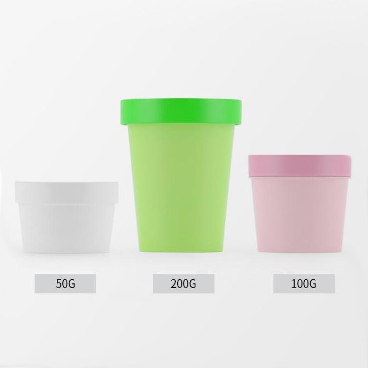 6016 2 200ml Ice Cream Jar Scrubs Wax Container Cosmetic