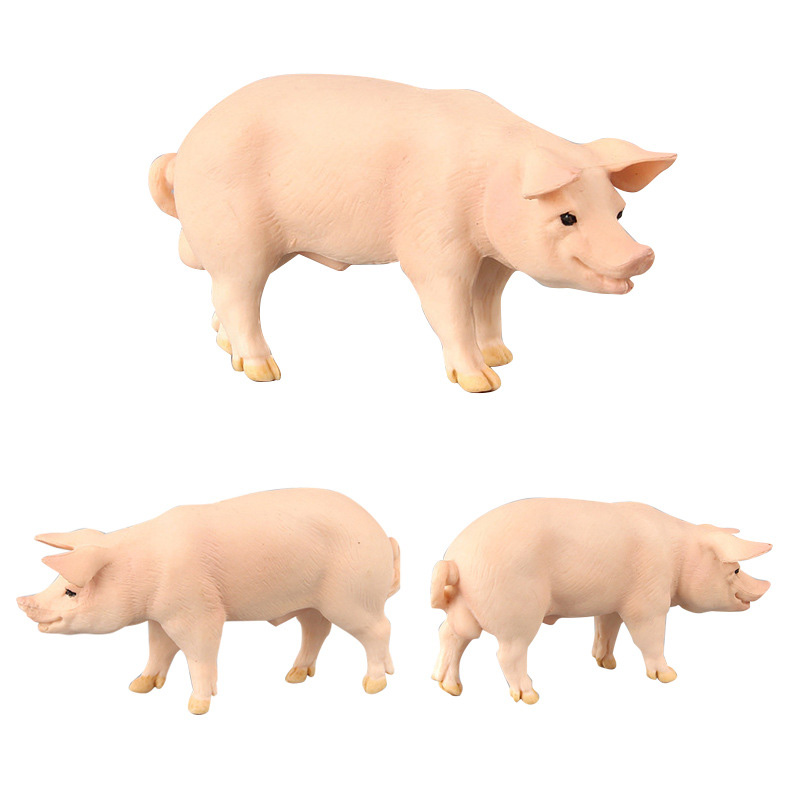 9 Kinds Simulation Pig Animal Figure Collectible Toys Cute Pig Animal Action Figures Kids Small Size Plastic Cement Toys