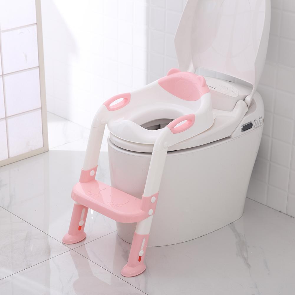 Folding Baby Potty Infant Kids Toilet Training Seat with Adjustable Ladder Portable Urinal Potty Training Seats for Children