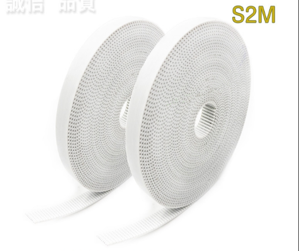 1M Open synchronous belt S2M open belt white polyurethane steel wire belt