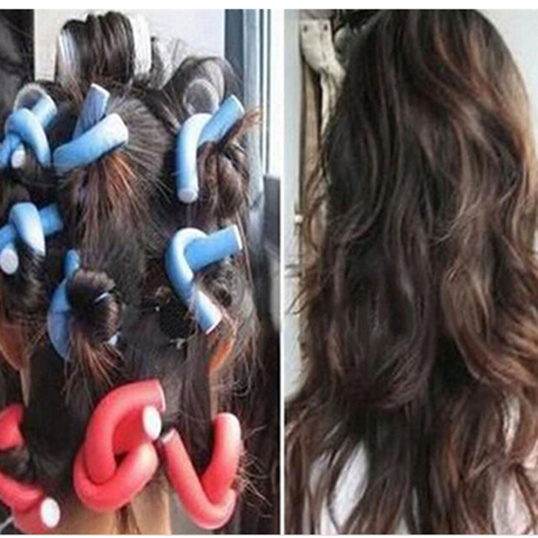 Newest 10Pcs Soft Foam Sponge Hair Curler Roller Curl Bendy Twist Hair DIY Magic Hair Curler Maker Hair Rollers Styling Tool