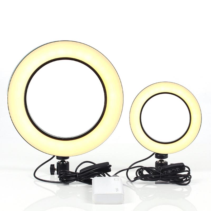 Photography Ring Light Mini LED Selfie Lamp Studio Photography Photo Lighting Fill Light 160/255mm With 3 Light Colors