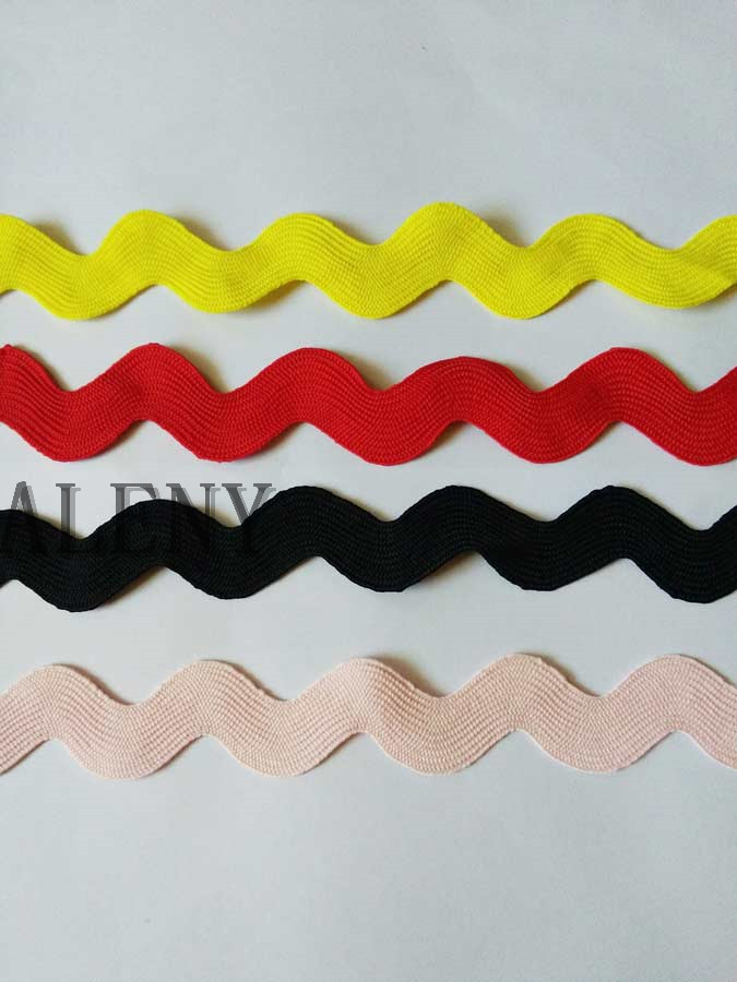 1yard/lot Ric Rac Zig Zag Ribbons 25mm Width Color Choice Beautiful Wave Lace Cord Threads For Craft Making