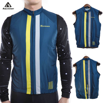 Racmmer 2020 Reflective Sleeveless Windbreaker Windstopper Windproof Cycling Jersey Clothing Bicycle Bike Maillot 12 Colors