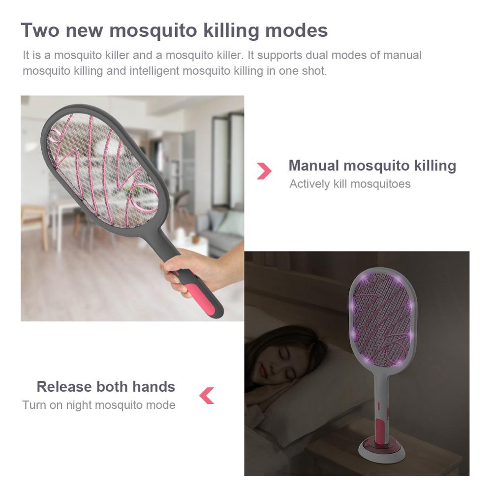 Hot Sale 3000V Electric Insect Racket S watter Zapper USB 1200mAh Rechargeable Mosquito S watter Kill Fly Bug Zapper Killer Trap