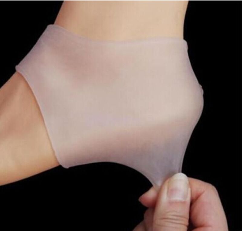 2pcs Transparent Silicone Moisturizing Gel Heel Sock Cracked Hand/Foot Skin Gel Care Support Protector Socks Peds