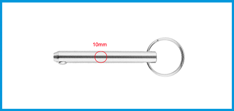 4PCS 10*100mm BSET MATEL Stainless Steel 316 Marine Grade Quick Release Ball Pin for Boat Bimini Top Deck Hinge Marine Boat