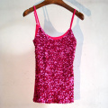 Women Tank Top Sequin Glitter Strappy Tank Tops Ladies Sexy Party Outfits Vest Clubwear Night Tanks Shirt