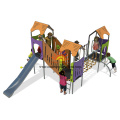 Commercial Outdoor Wooden Playground Equipment Play Slides