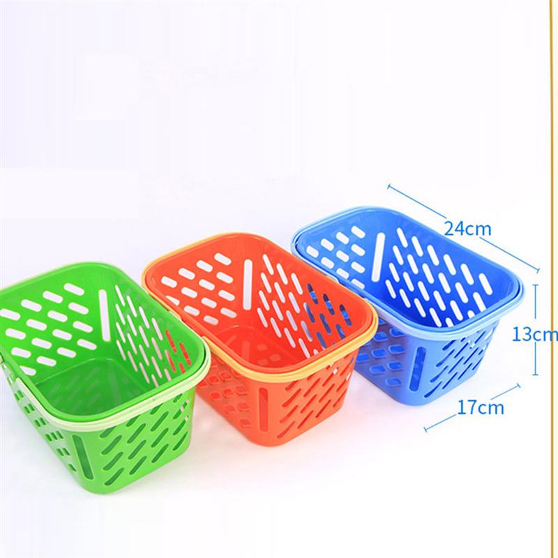 Shopping Basket Portable Kids Grocery Basket with Handle for Children Kids Kitchen Pretend Play Toy(Random Color)