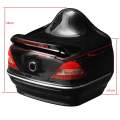 28L Black Motorcycle Trunk W/Lock Motocross Top box Rear Storage Luggage Helmet Topbox Case w/Tail Brake Turn Signal Lamps