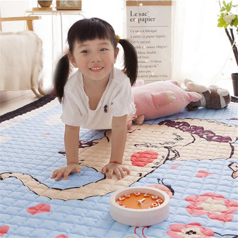 Baby Play Mat Children Mat Kids Cotton Crawling Pad Non-slip Washable Carpet Developing Rug Soft Floor Toddler Game Blanket Toys